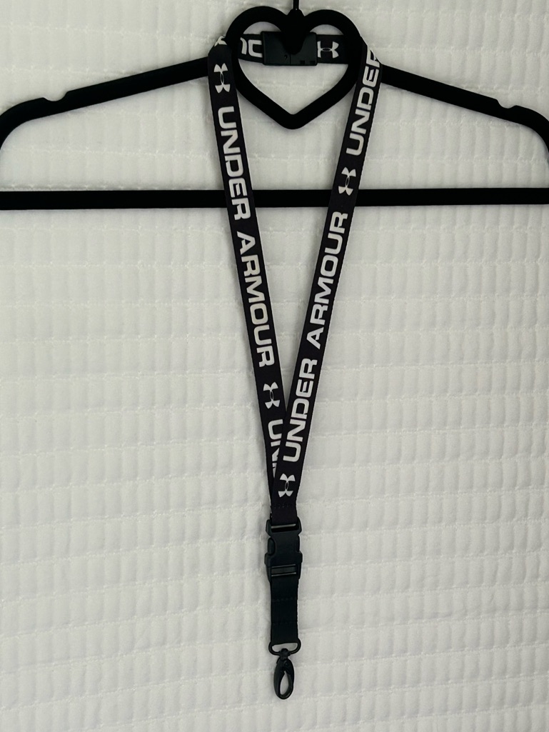 Under Armour Black And White Branded Lanyard